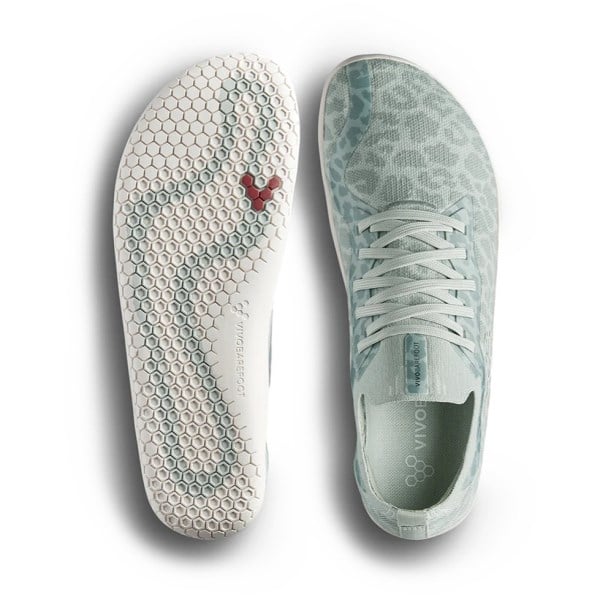 Vivobarefoot Primus Lite Knit - Womens Running Shoes - Frosted Mint/Leopard