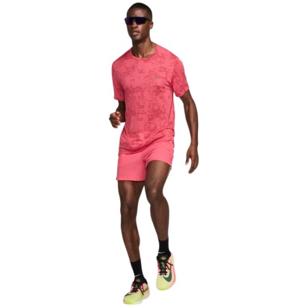 Nike Run Division Dri-Fit ADV Mens Shorts Sleeve Running Top - Aster Pink/Reflective Silver