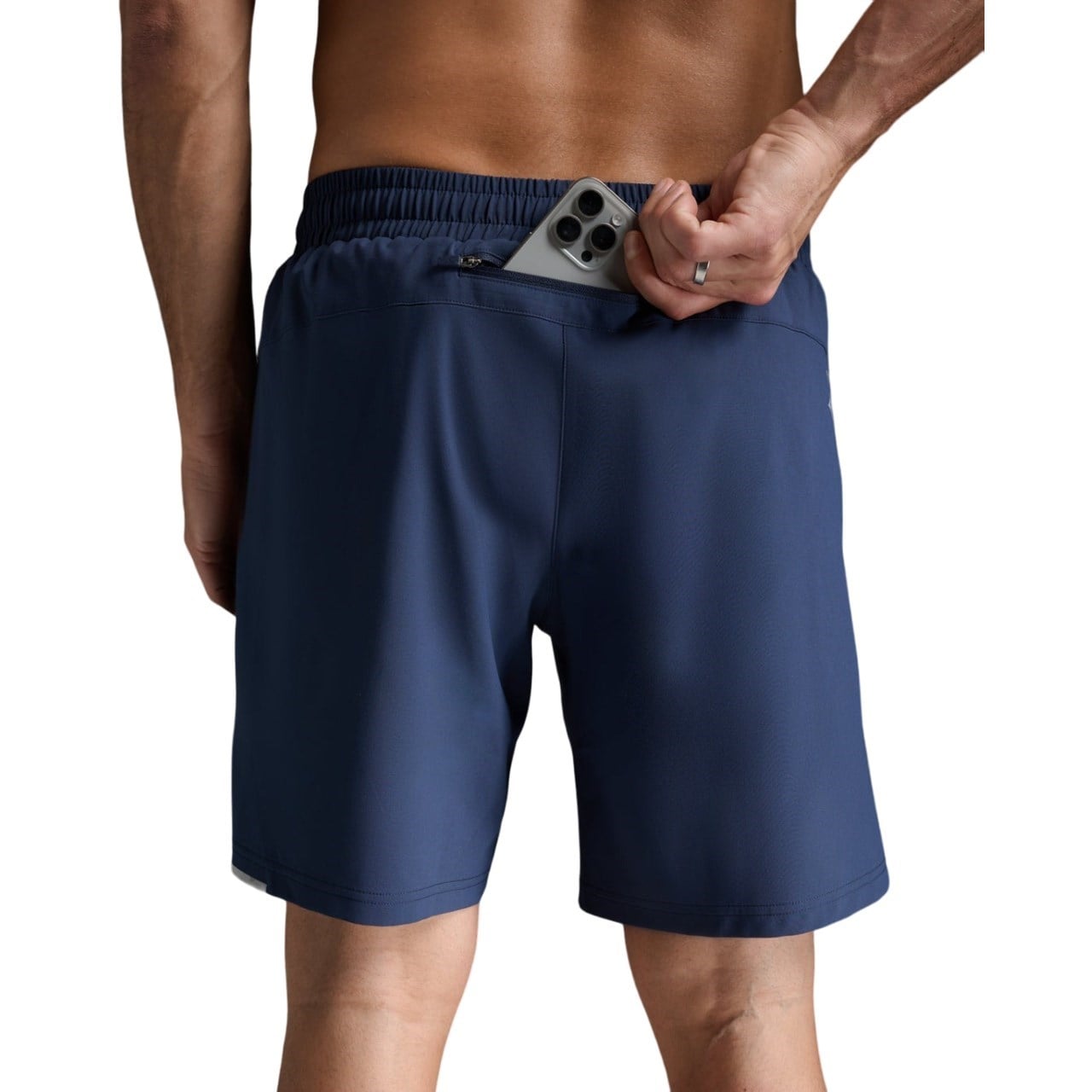 2XU Aero 7 Inch Mens Running Shorts - Midnight/Silver Reflective