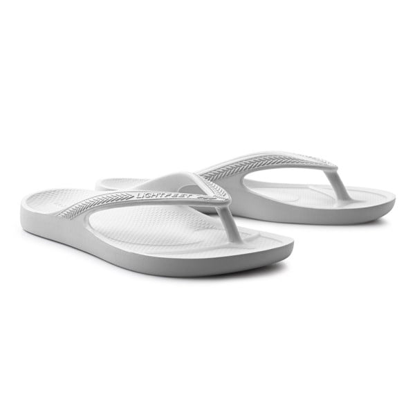 Lightfeet Revive Unisex Recovery Thongs - White