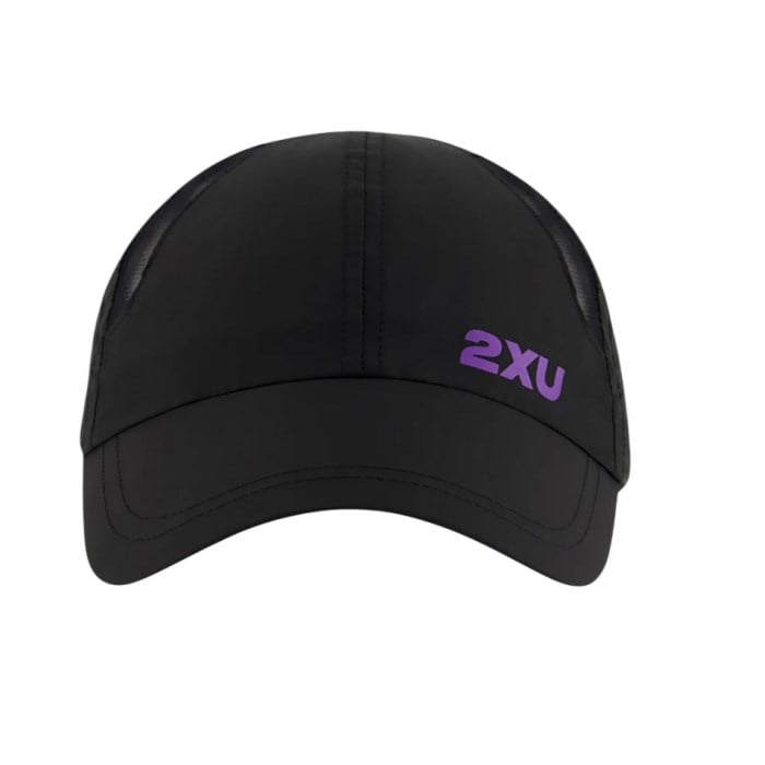 2XU Running Cap - Black/Electric Violet