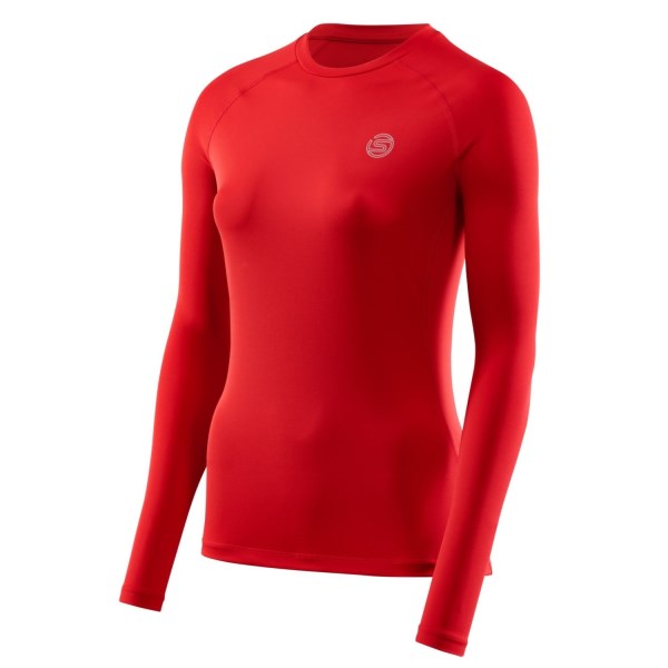 Skins Series-2 Womens Compression Long Sleeve Top - Red