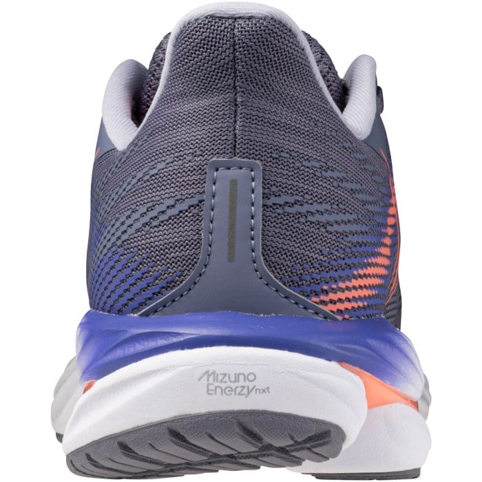 Mizuno Wave Inspire 21 - Womens Running Shoes - Blue Granite/Striking Coral/Iris Bloom
