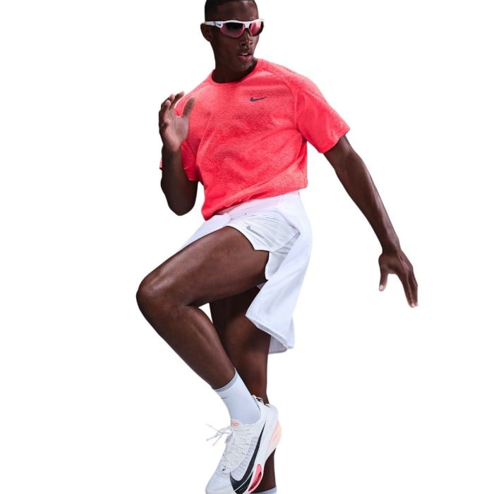 Nike Dri-FIT Stride ADV Running T-Shirt - Mens - Bright Crimson/Heather/Reflective Silver