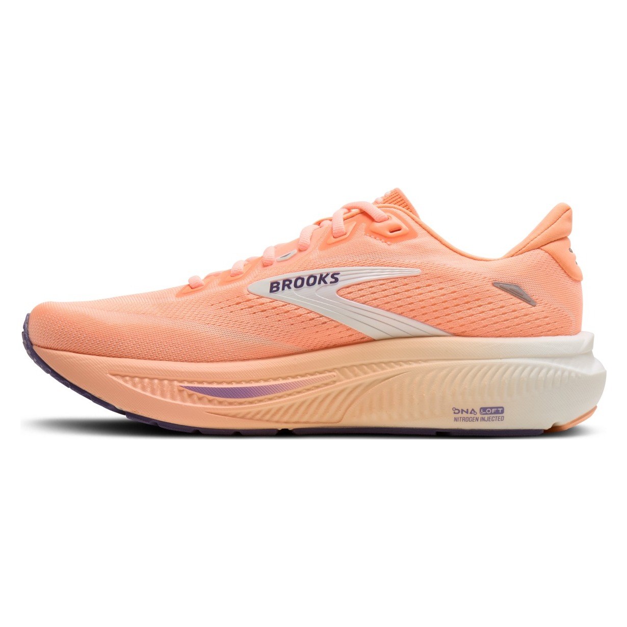 Brooks Ghost 18 - Womens Running Shoes - Peach/Grape/Coconut - image 2