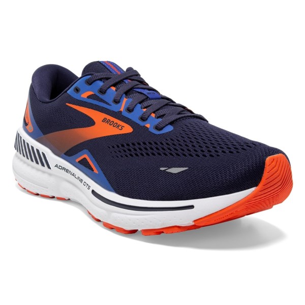 Brooks Adrenaline GTS 23 - Mens Running Shoes - Peacoat/Orange/Surf The Web
