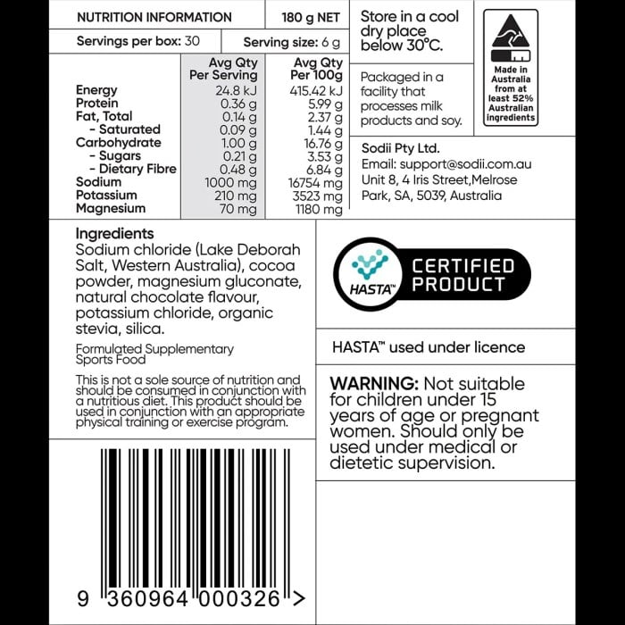 Sodii Everyday Hydration Salts Tub - 30 Serves - Salty Chocolate - image 2