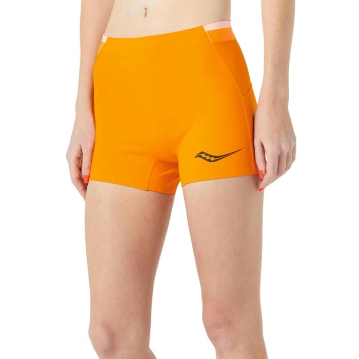 Saucony Elite Endorphin Womens Hot Shorts - Peel/White
