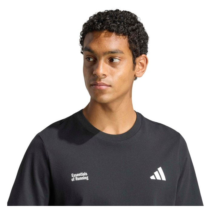 adidas Run Essentials Mens Graphic T-Shirt - Black - image 3