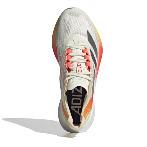 Adidas Adizero Boston 12 - Womens Running Shoes - Ivory/Iron Metallic/Solar Red