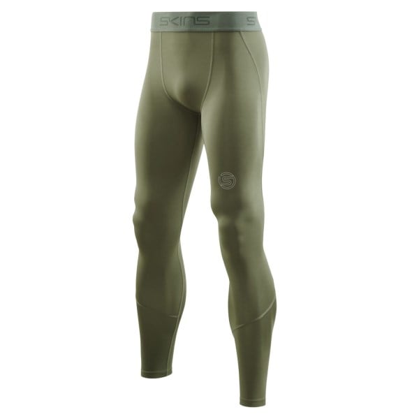 Skins Series-2 Mens Compression Long Tights - Khaki