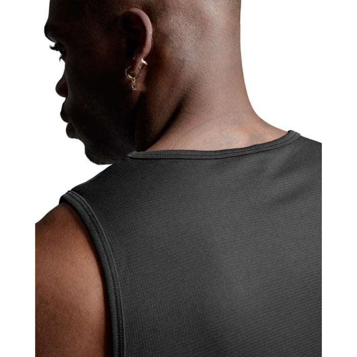 2XU Aero Mesh Mens Running Tank Top - Black/Silver Reflective