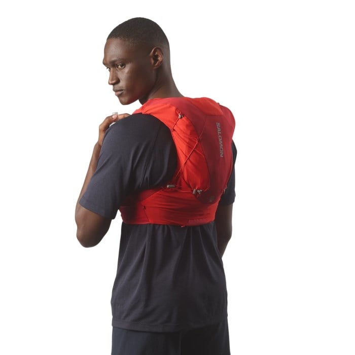 Salomon ADV Skin 12 Set Unisex Trail Running Vest With Flasks - Flame Scarlet/Haute Red