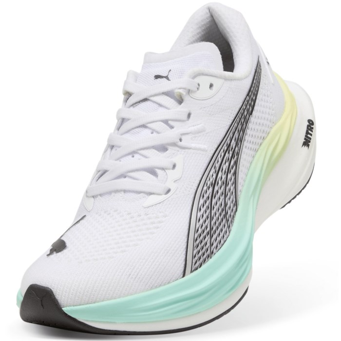 Puma Deviate Nitro 3 - Womens Running Shoes - White/Mint Melt