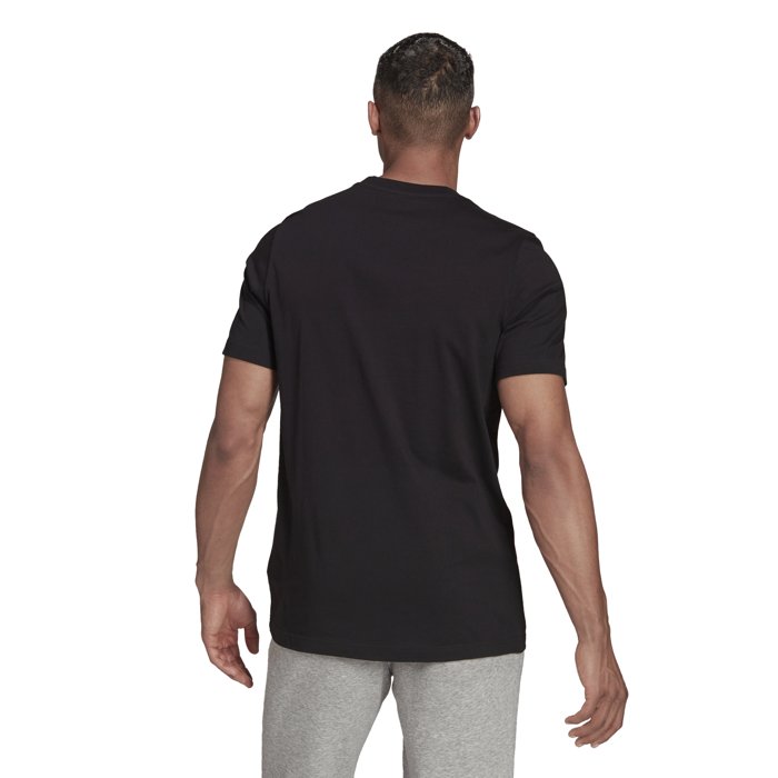 Adidas Foil Box Logo Mens T-Shirt - Black/Silver Metallic