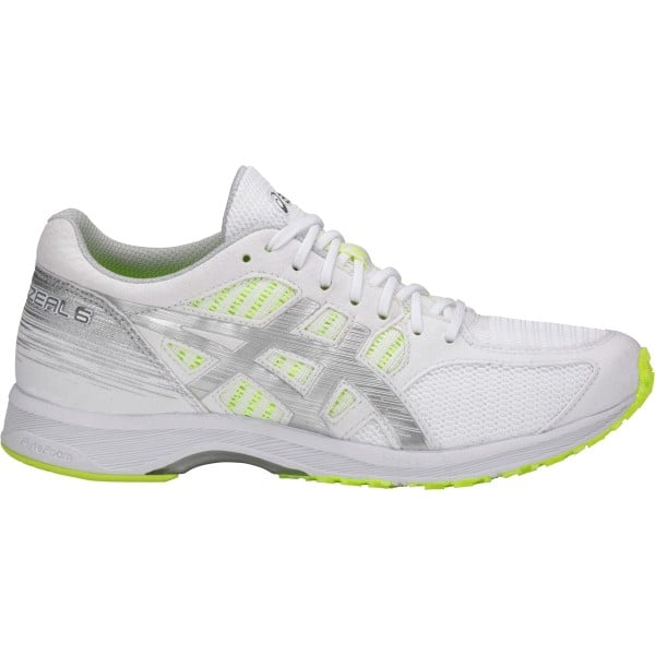 Asics Gel Tartherzeal 6 - Womens Running Shoes - White/Silver/Safety Yellow