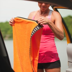 Orange Mud Transition Towel and Car Seat Cover - Grey