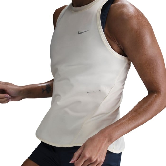 Nike Swift Dri-Fit Running Tank - Womens - Sail/Reflective Silver
