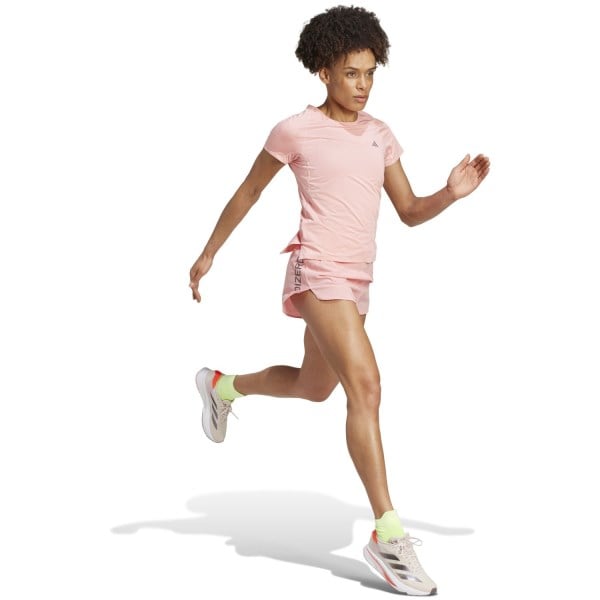 adidas Womens Adizero Running Gel Shorts - Semi Pink/Spark