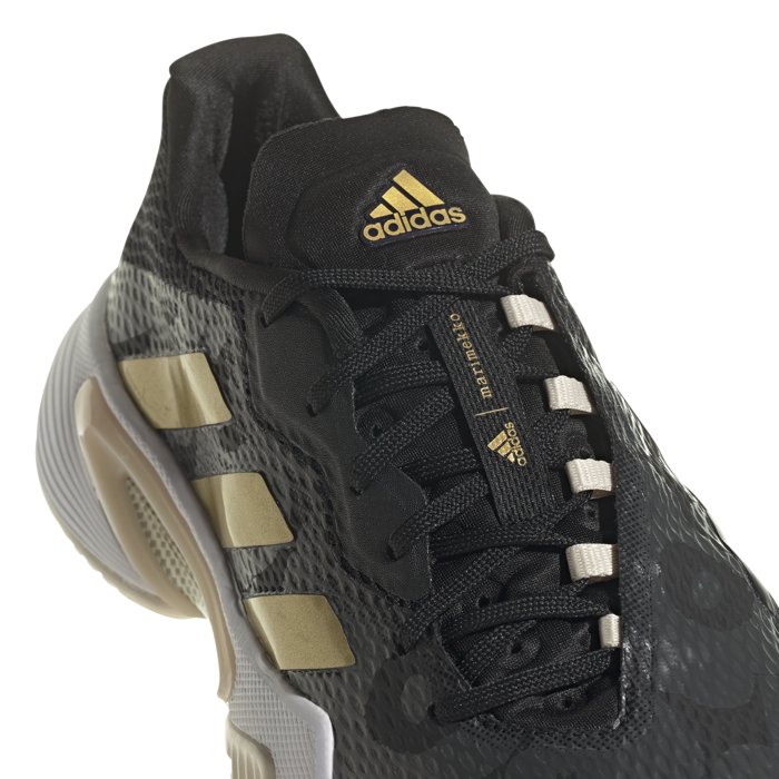 Adidas Barricade - Womens Tennis Shoes - Black/Gold Metallic/Carbon