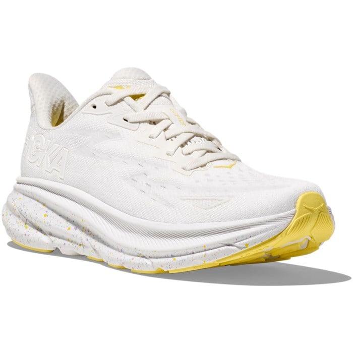 Hoka Clifton 9 - Womens Running Shoes - White/Lemonade