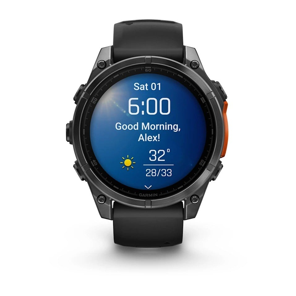 Garmin Fenix 8 47mm Premium Multisport Watch - Slate Gray/Black Silicone Band - image 2