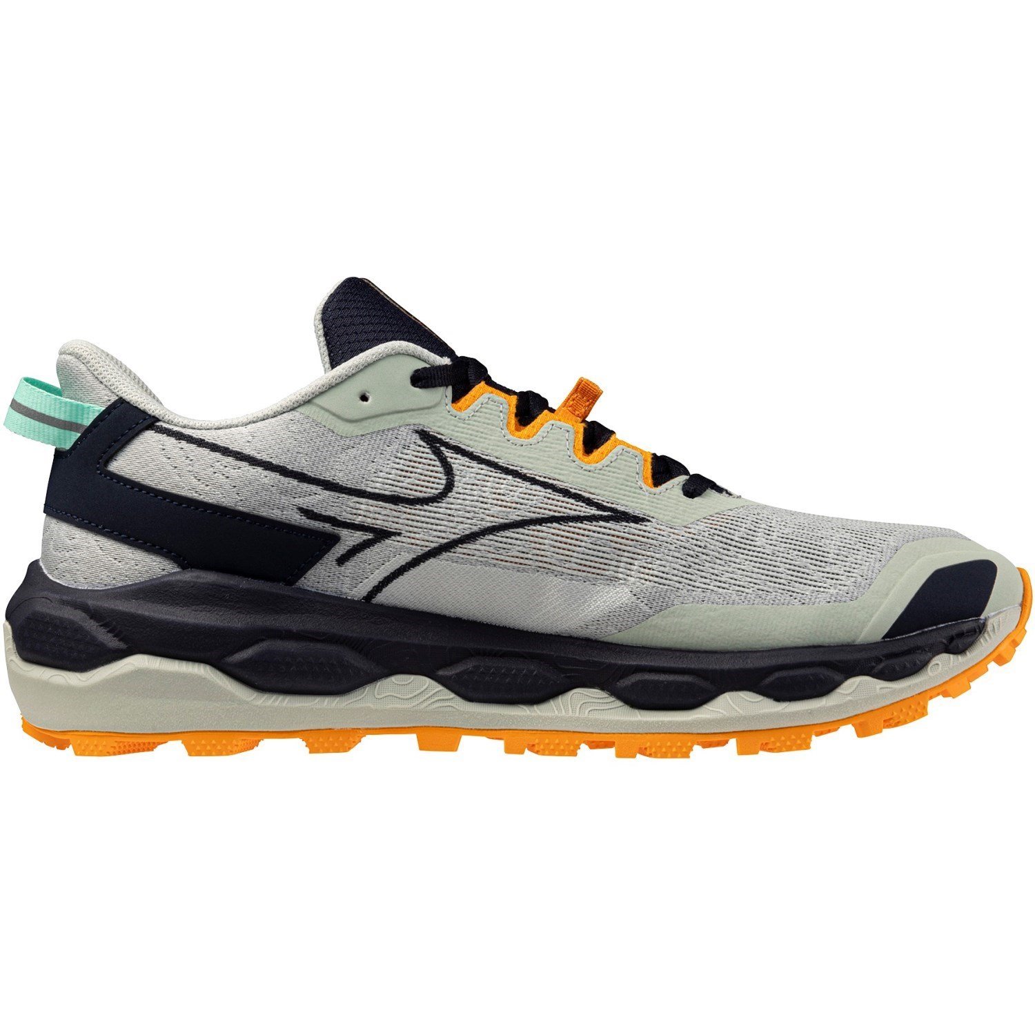 Mizuno Wave Mujin 11 - Mens Trail Running Shoes - Mercury/Tangelo/Tangelo
