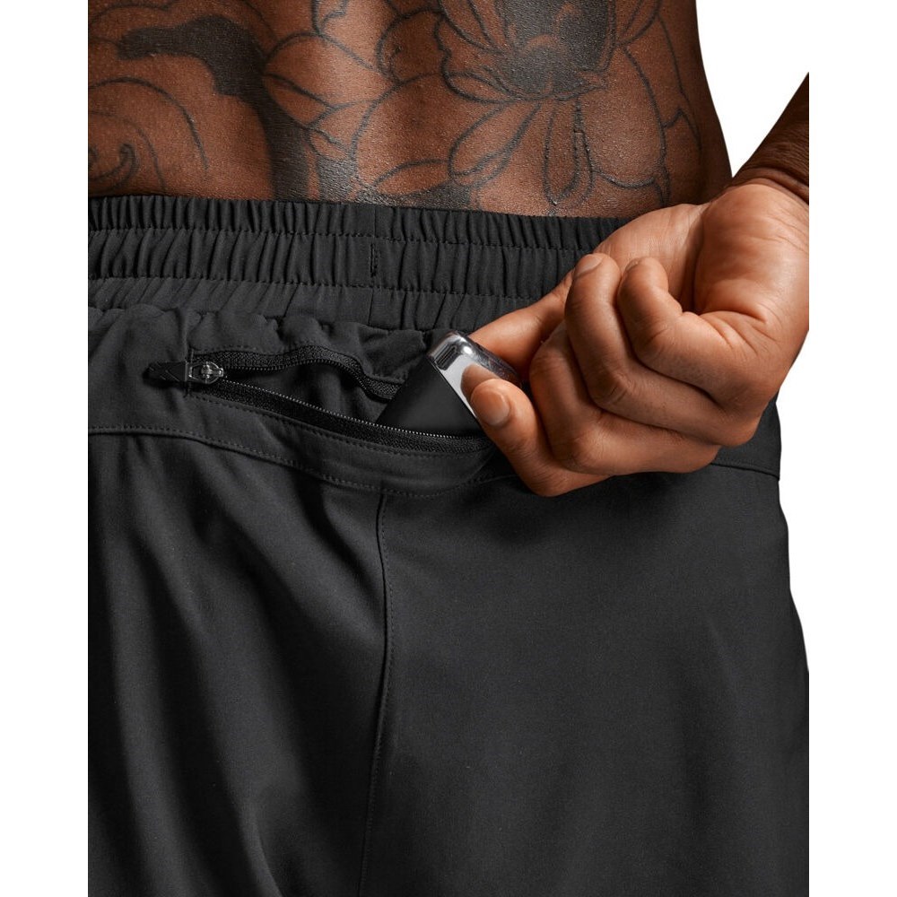 2XU Aero 5 Inch Mens Running Shorts - Black/Silver Reflective - image 3