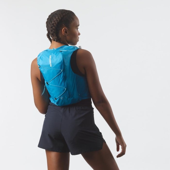 Salomon Active Skin 8 Set - Unisex Trail Running Vest With Flasks - Blue Danube/Blue Curacao