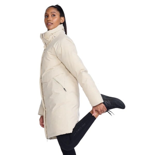 2XU Commute Womens Longline Insulation Jacket - Linen/White
