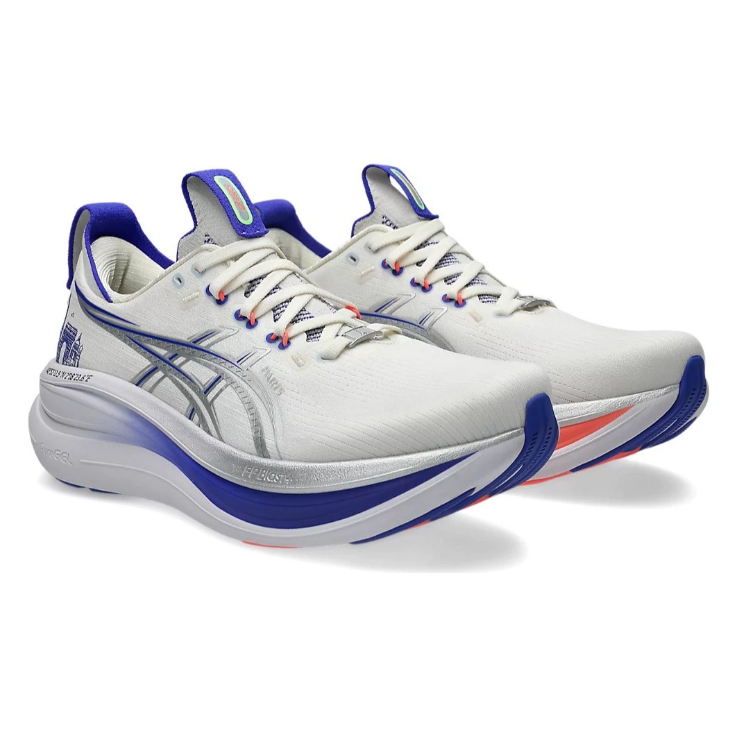 Asics Gel Nimbus 28 Paris Marathon - Unisex Running Shoes - Cream/Pure Silver