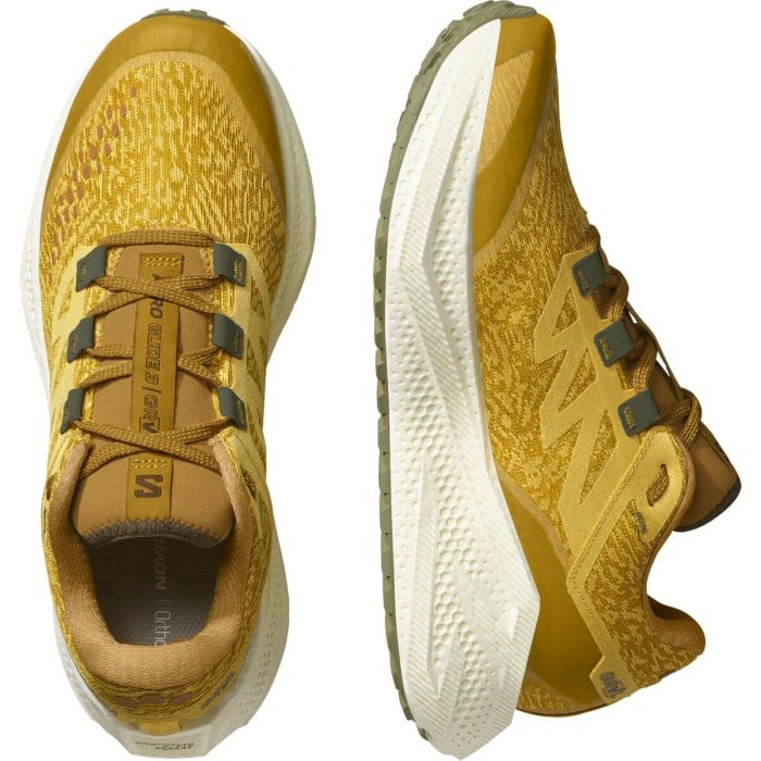 Salomon Aero Glide 3 GRVL - Mens Running Shoes - Spicy Mustard/Vanilla/Ice Deep Lichen Green