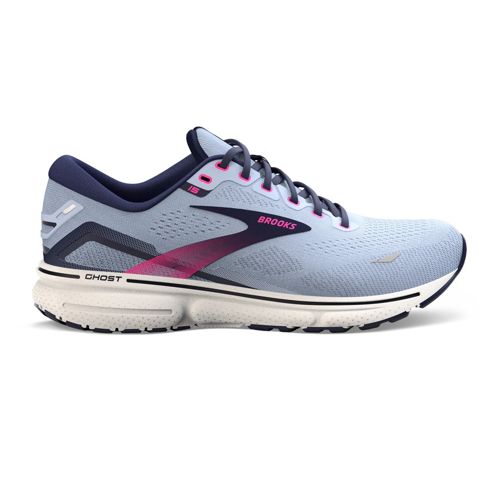 Brooks Ghost 15 - Womens Running Shoes - Kentucky Blue/Peacoat/Pink