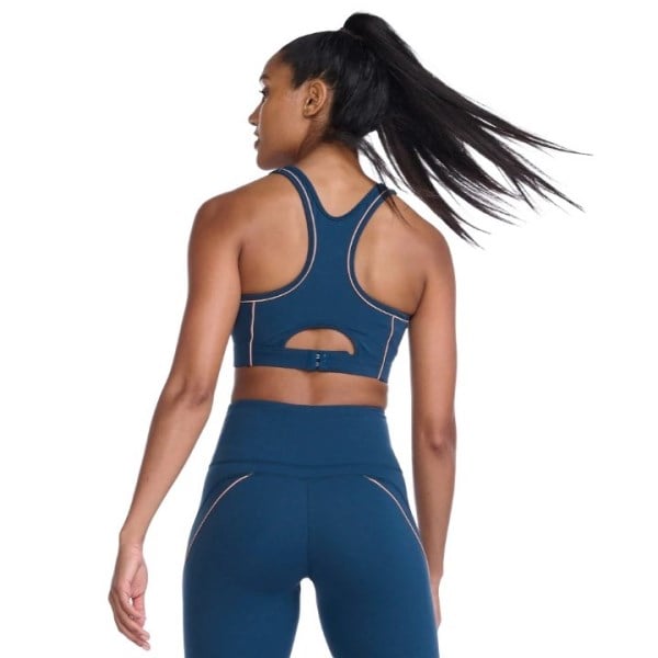 2XU Form Swift Womens Crop Top - Moonlight/Off White