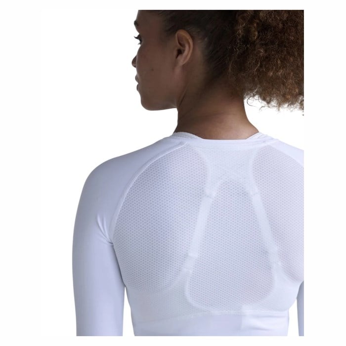 2XU Core Compression Womens Long Sleeve Running Top - White/White - image 4