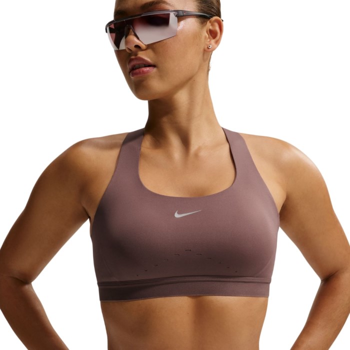 Nike Swift Womens High-Support Lightly Lined Sports Bra - Tattoo/Reflective Silver