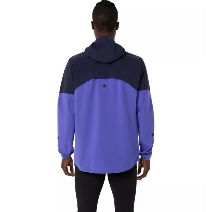 Asics MetaRun Legend Mens Running Jacket - Midnight/Cobalt Burst/Illuminate Green