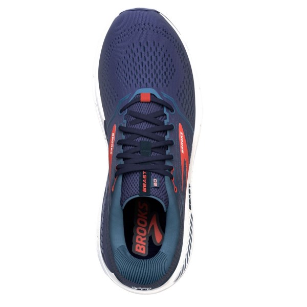 Brooks Beast 20 - Mens Running Shoes - Peacoat/Midnight/Red