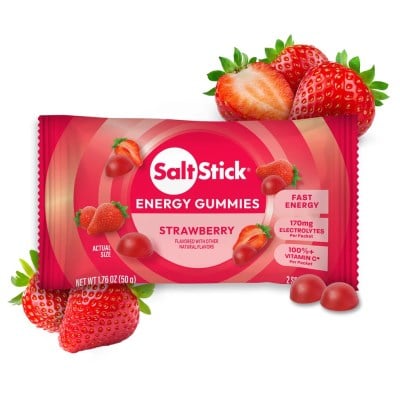 SaltStick Energy Gummies - 8 Count Packet - Strawberry