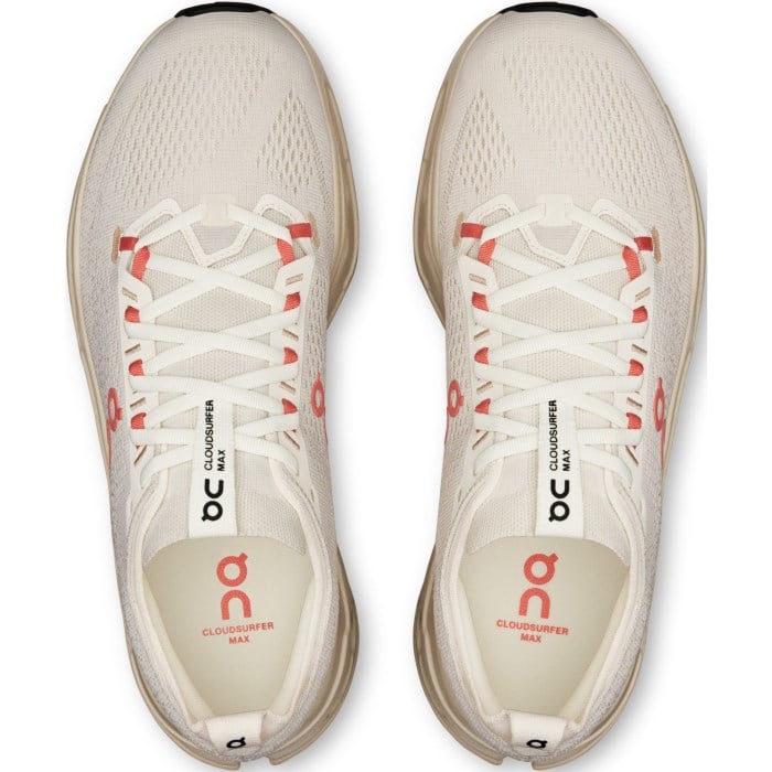 On Cloudsurfer Max - Womens Running Shoes - Ivory/Salmon