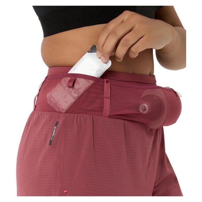 Asics Fujitrail Elite Womens Shorts - Brisket Red - image 5