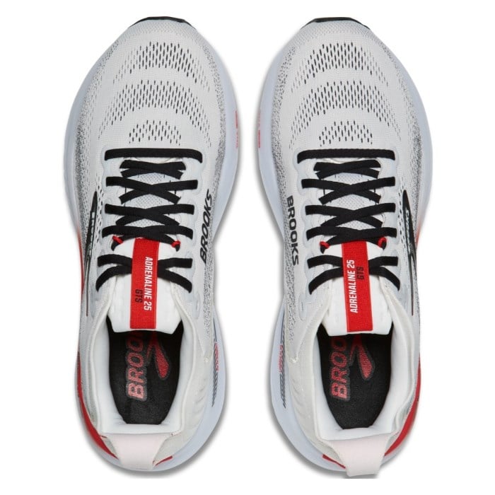Brooks Adrenaline GTS 25 - Mens Running Shoes - White/Black/Red