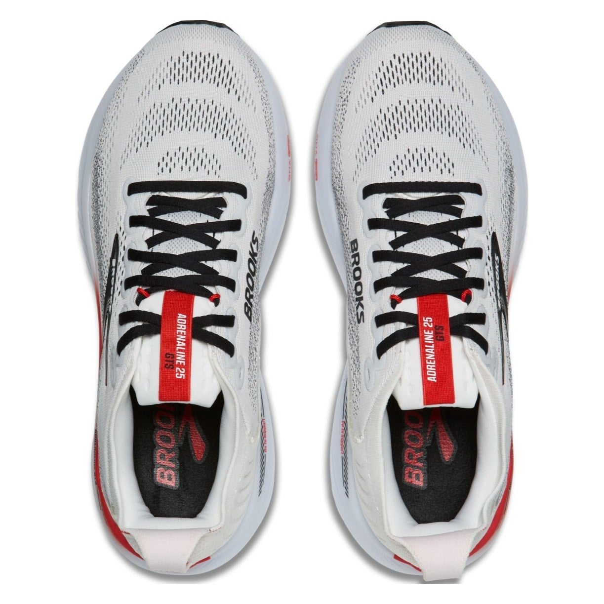 Brooks Adrenaline GTS 25 - Mens Running Shoes - White/Black/Red
