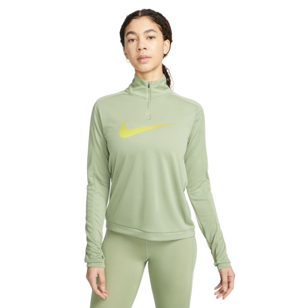 nike running swoosh half zip mid layer top