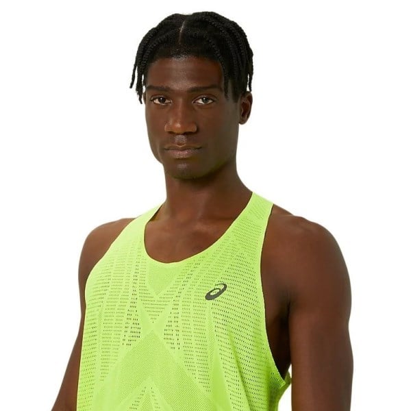 Asics Metarun Mens Running Singlet - Safety Yellow