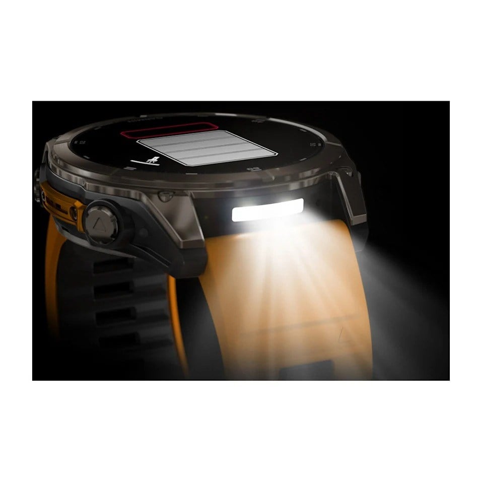 Garmin Fenix 8 51mm AMOLED Sapphire Edition Titanium Watch - Spark Orange with Graphite Silicone - Spark Orange with Graphite Silicone Band - image 9