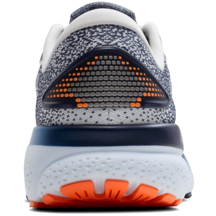 Brooks Ghost 16 - Mens Running Shoes - White/Peacoat/Orange