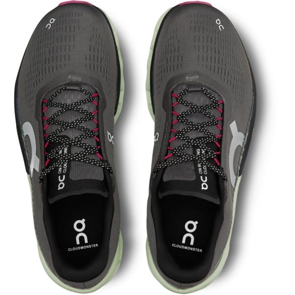 On Cloudmonster 2 - Womens Running Shoes - Asphalt/Lima