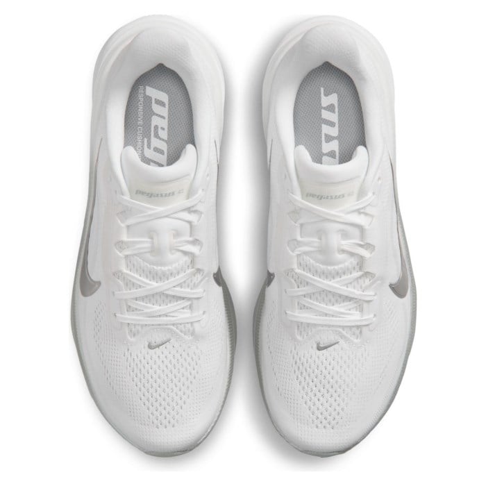 Nike Pegasus 42 - Womens Running Shoes - White/Metallic Silver/Wolf Grey