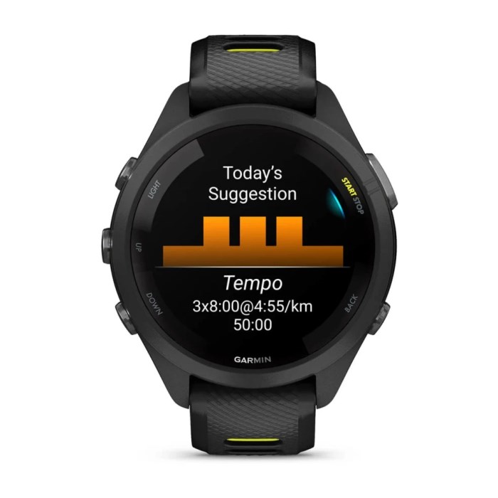 Garmin Forerunner 265S - AMOLED GPS Running Smartwatch - Black/Amp Yellow